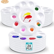 OFEFE 24PCS Paint Trays for Kids,Art Paint Tray Palette Plastic Pallet for Kids or Pupils to Painting,DIY Craft,Play Party at Home,Kindergarten