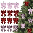 thumbnail image 1 of 24PCS Pink Bow Ornament for Christmas Tree 3D Coquette Bow Hanging Ornaments Pink Plastic Bowknot Hanging Decoration for Xmas Tree Home Valentines Wedding Holiday Party Decor, 1 of 7