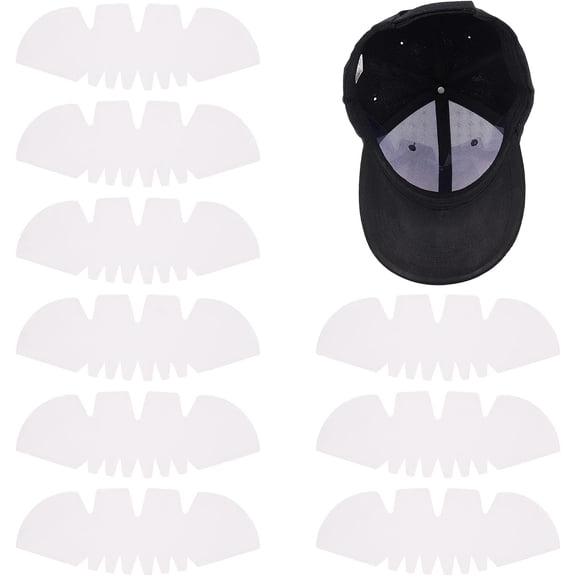 24PCS Plastic Hat Shaper Hat Inner Support (Clear 10.4x3.7 inch) Baseball Cap Stiffener Crown Hat Shaper Padding Hat Stretcher Flex Fit for Ball Caps Form Snapback Support Clear