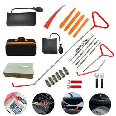 24PCS Professional Emergency Car Tools Set, Stainless Steel Wheel Pin Puller and Pickup Tool Kit, Pull Hook J-Hook