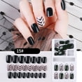 thumbnail image 1 of 24PCS Reusable Full Cover False Nail Tips Stick On Manicure Set for Women, 1 of 2