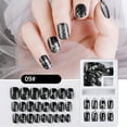 thumbnail image 1 of 24PCS Reusable Full Cover False Nail Tips Stick On Manicure Set for Women, 1 of 2