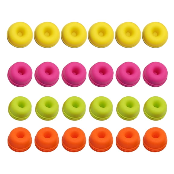 24PCS Reusable Silicone Cupcake Cups Doughnuts Molds High Temperatures Resistant Nonstick Bakewares for Homemade Dessert