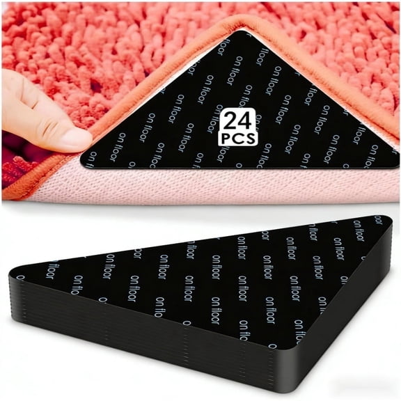 24PCS Rug Pads Grippers，Non Slip Rug Pads，Reusable and Washable Rug Pad Gripper for Area Rugs,Carpet Pads Rug Corner