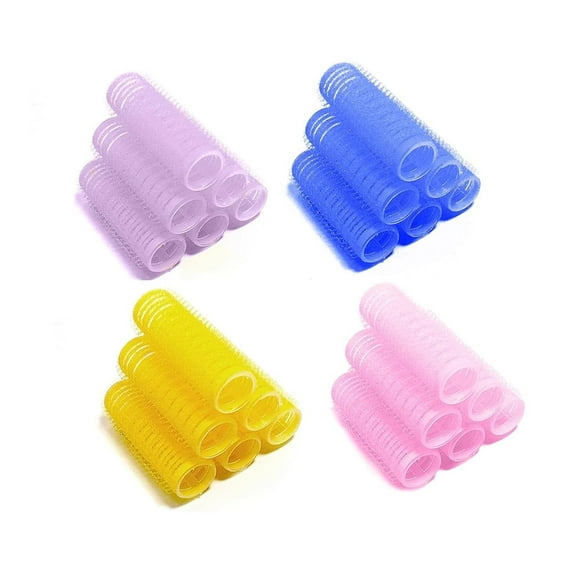 24PCS Self Grip Small Hair Curlers Heatless Roller Hair Curlers Pro Salon Hairdressing Curler DIY Curly Hairstyle Hair Rollers Tool for Women Medium Short Hair(0.6 x 2.4 Inch, Random Color)