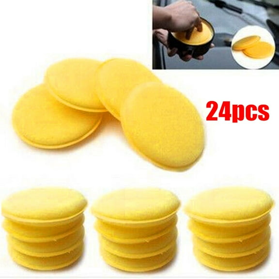 24PCS/Set Car Waxing Polish Foam Sponge Wax Applicator Cleaning Detailing Pad