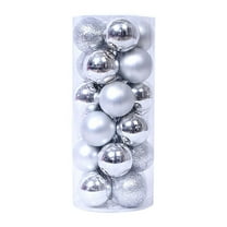 24PCS Shatterproof Christmas Ball Ornaments - 1.2" to 3" Assorted Size Xmas Tree Decorations, Hanging Balls for Holiday Wedding Party Home Decor