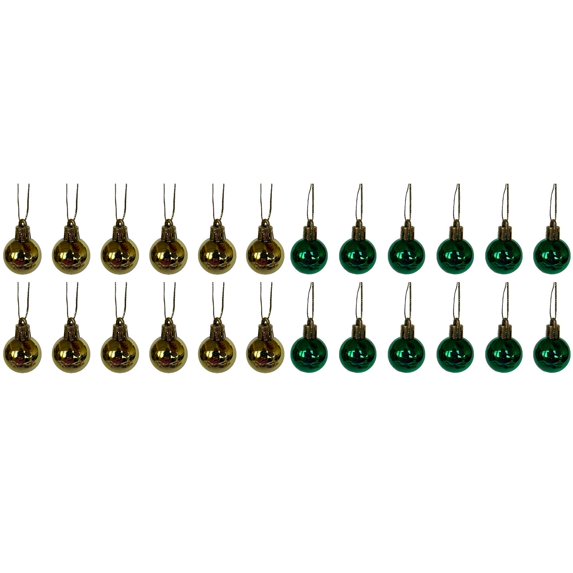 24PCS Small Christmas Ornaments Shatterproof Christmas Tree Decorations for Holiday Wedding Party Decoration, Miniature Xmas Tree Hanging DIY Craft Decor Supplies