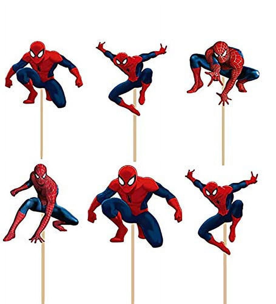 HTRY SuperHero Spiderman Cake Topper for Kids Birthday Spiderman Theme Cake  Decorations