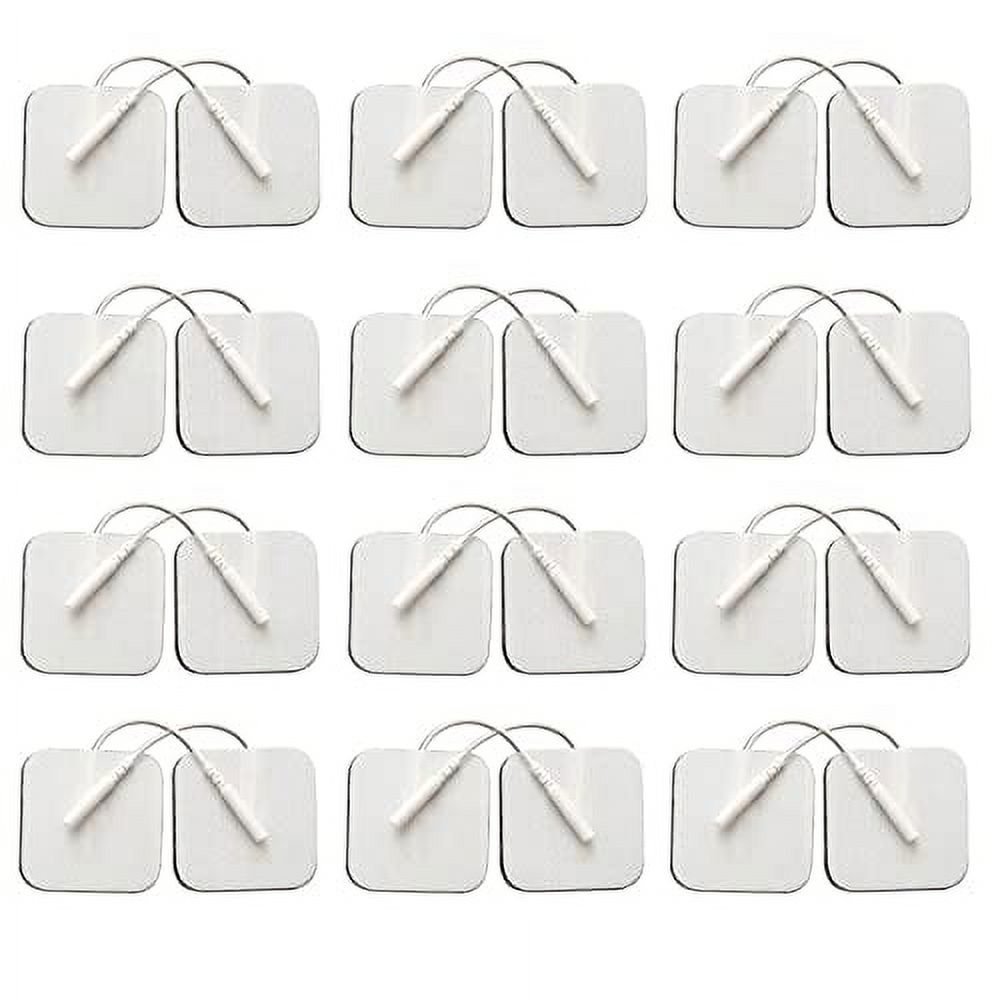 24PCS TENS Unit Replacement Pads 2X2, Latex Free Electrodes Compatible
