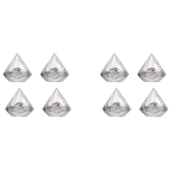 24PCS Transparent Diamond Shape Candy Box Wedding Favor Gift Boxes Party Box Clear Plastic Container Home Decor Gift