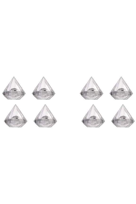 24PCS Transparent Diamond Shape Candy Box Wedding Favor Gift Boxes Party Box Clear Plastic Container Home Decor Gift