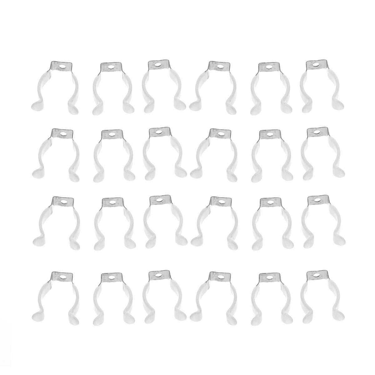 24PCS U Clips Holder for LED Light Stainless Steel Lampholder Support
