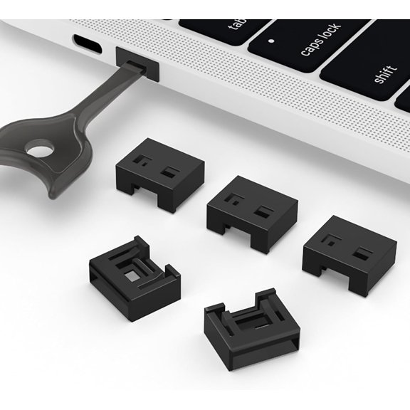 24PCS USB Port Lock with 2 Key Laptop Security Locks Removable USB -A Port Blocker Dust Moisture Resistant Shield for PC,Laptop & Protect Information Security