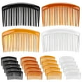 thumbnail image 1 of 24PCS Women French Hair Side Combs Set Plastic Twist Comb Hair Clip Combs Accessories Bridal Wedding Veil Hair Combs with 23 Teeth for Girls Women, 1 of 6