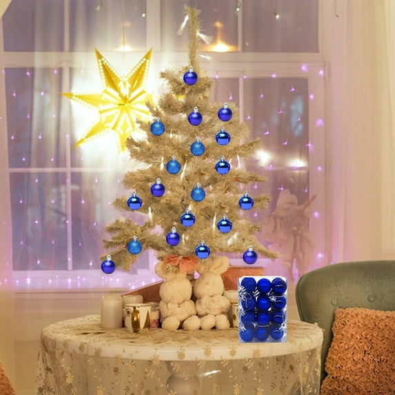 24PCS Xmas Decorations Clearance Tree - Christmas Decorations for Home, Christmas Pendant Decorative Shatterproof Christmas Tree Pendants Hanging Christmas Baubles Balls Ornaments Set