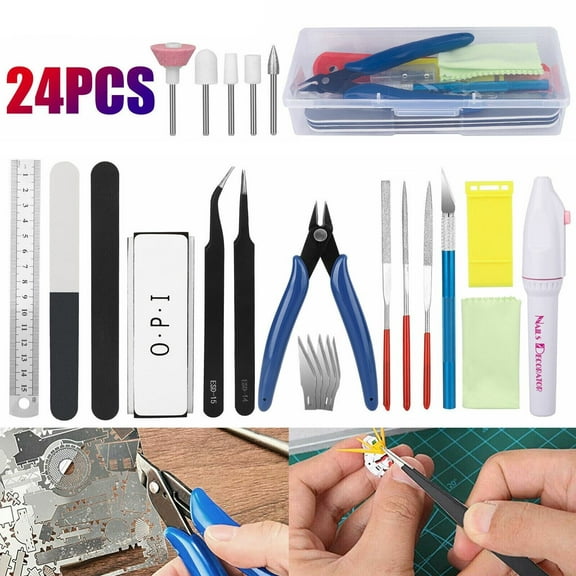 24PCS dam Modeler Basic Tool Set - Ultimate Craft Kit for Hobby Building Repairing