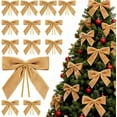 thumbnail image 1 of 24PCs Red Bows for Christmas Tree, 3.5 x 3.5 Inch Red Velvet Bows Vintage Xmas Velvet Ribbon Bow Holiday Ornaments for Christmas Decoration Holiday Decor, Gift Wrapping and Wedding, 1 of 14