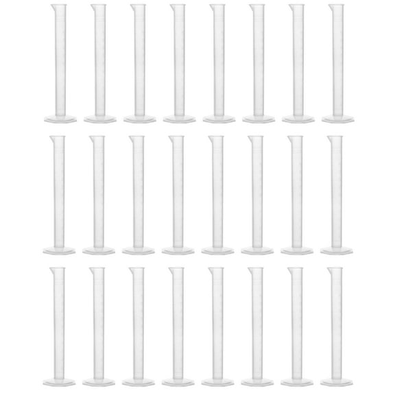 24PK Measuring Cylinders, 10ml - Class B Tolerance - Octagonal Base - Polypropylene Plastic - Industrial Quality, Autoclavable - Eisco Labs