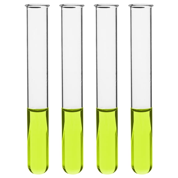 24PK Test Tubes, 85ml - Borosilicate 3.3 Glass - 1.2mm Thick Walls, Beaded Rim - Superior Heat & Chemical Durability - 9.8" Tall, 1" Diameter - Eisco Labs
