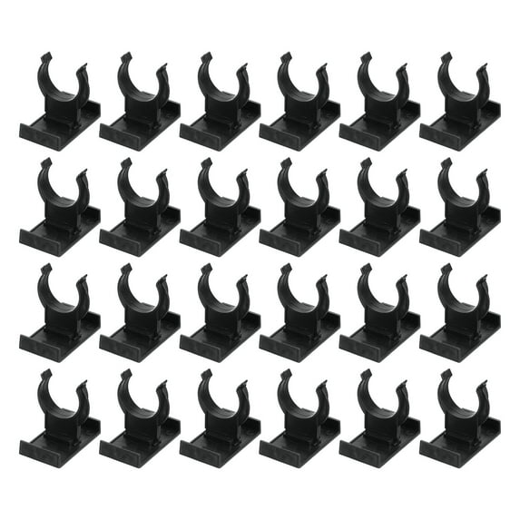 24Pack 1.65''x1.38'' Plastic Leveler Leg Toe Kitchen Clips with Connector, Black