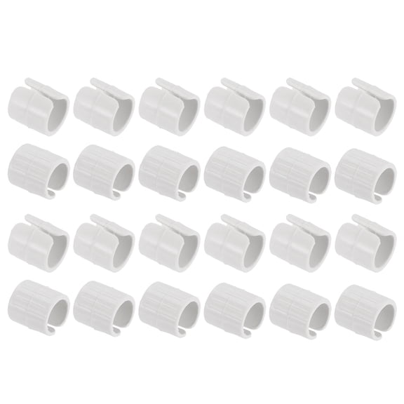 24Pack Chair Leg Caps, 0.75" Dia. Round Base Caps, Plastic Glide Caps for Metal Chair Feet, Anti-Slip Furniture Pads for Hardwood Floors, White