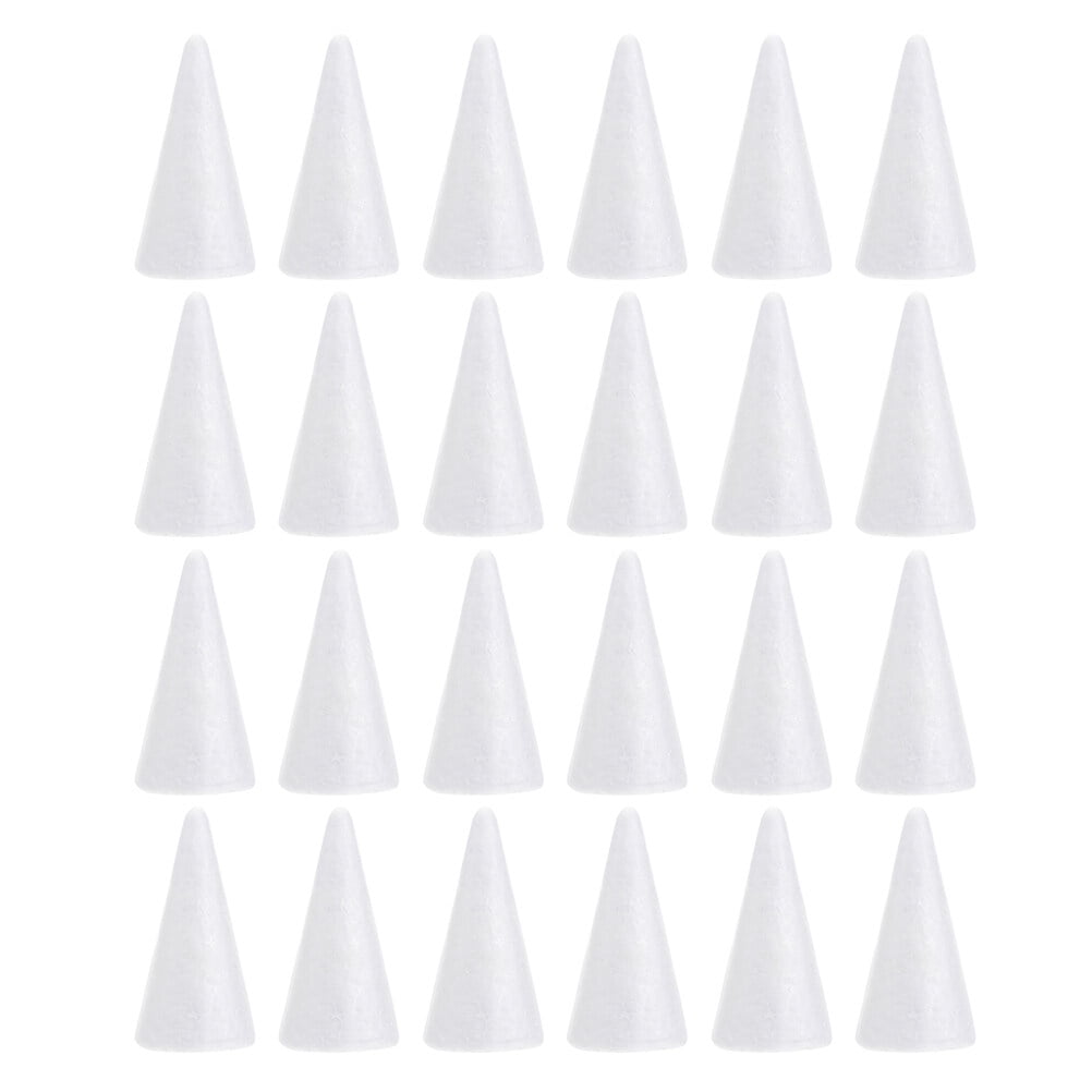 10-Pack Craft Foam Cones, Foam Tree Cones, Assorted Sizes(5.9,3.9