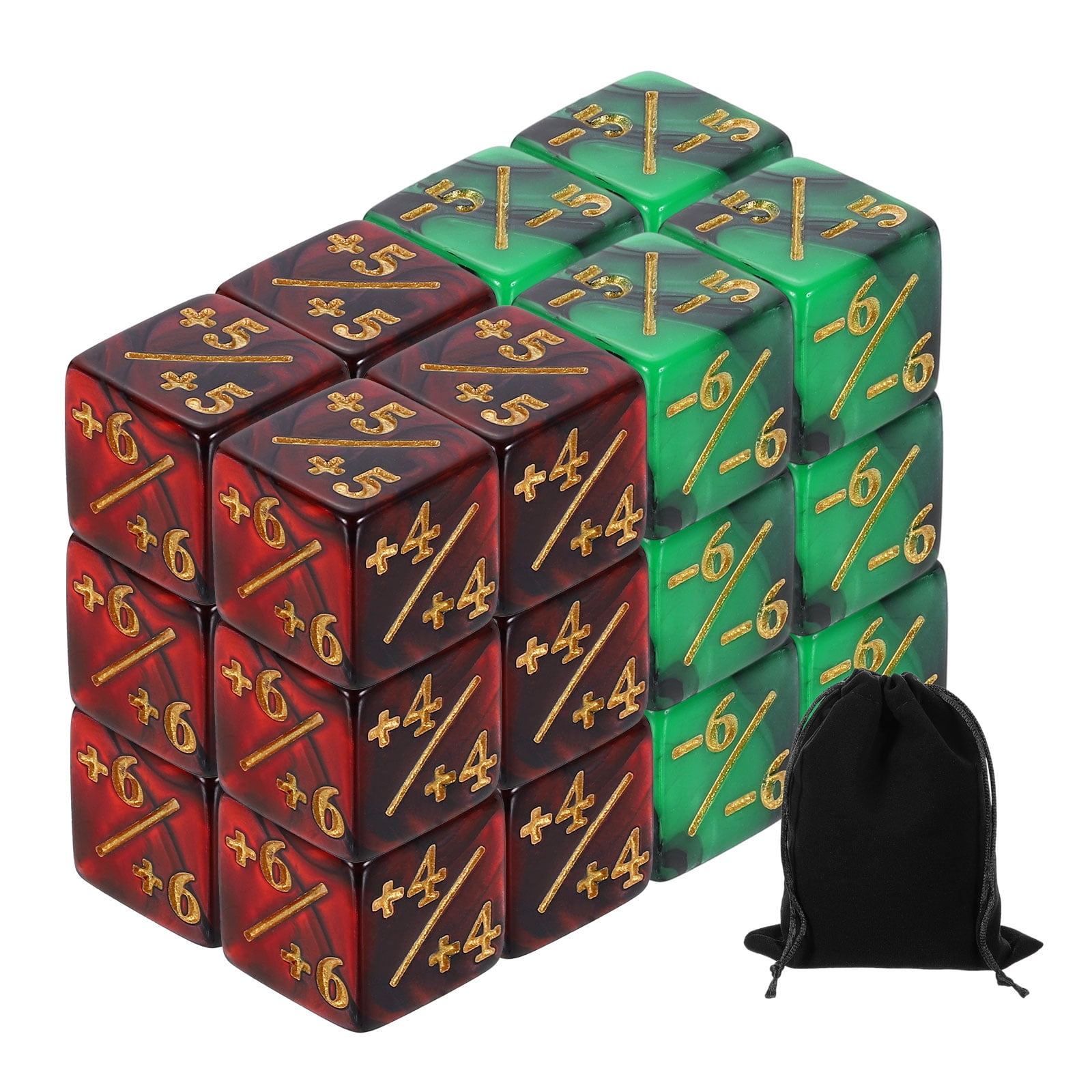 24Pack Magic Dice Counters, Acrylic D6 Life Counter Token Dice Set, 2 ...