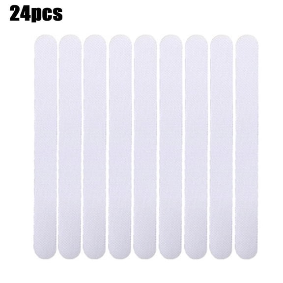 24 Extra Strong Non- Bath Mat Grip Stickers for Shower and Bathtub - Floor Strips Traction Tape Falls on Wet Slippery Bathroom 24PCS