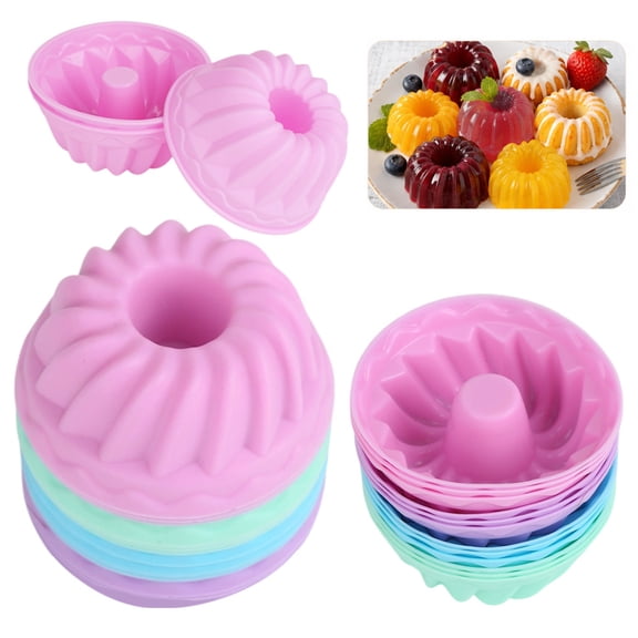 24Pack Silicone Molds, Nonstick 3 inches Donut Mold, Silicone Baking Cups, Donut Pan, Muffin, Jello, Bagel Pan