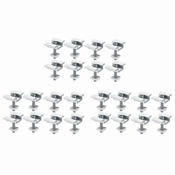24Pack Solar Panel Mounting Brackets, Solar Panel End Clamps, Centre Clamps, for PV Solar Panel Solar Module 35mm