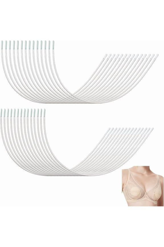 24Pairs 2 Size Stainless Steel Bra Wire Metal Bra Wire Heavy Gauge Sturdy Underwire for DIY