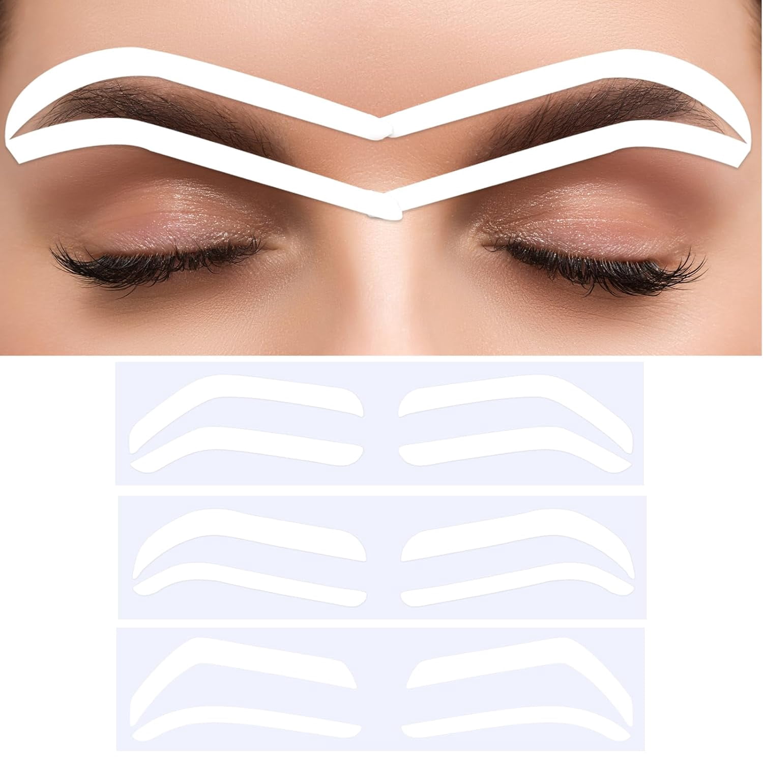 24 Paar Augenbrauen-Schablonen – 6 Stile Für Präzises Formen (auch Für Airbrush)