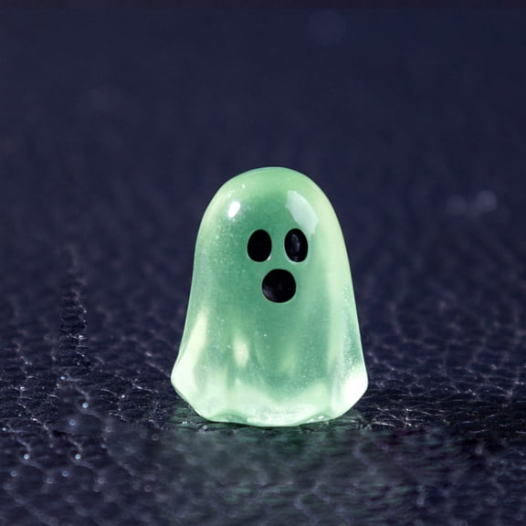 24Pc Halloween Diy Decor Luminous Mini Resin Ghost Cute Miniature Ghost Figurines, Glow In The Dark Resin Figures Small Monster Garden Decor,Micro Miniature Statue For Outdoor House Landscape Party