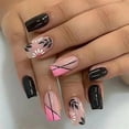 thumbnail image 1 of 24Pc/Lot Light Pink Blue Gradient Long Ballet Fake Nails Acrylic Press on Nail Tips Removable Artificial Wearing False Nails Art, 1 of 5
