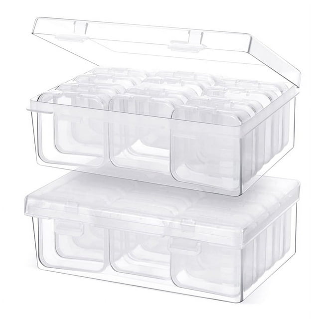 24Pc Small Bead Organizer Plastic Storage Containers Clear Storage Case