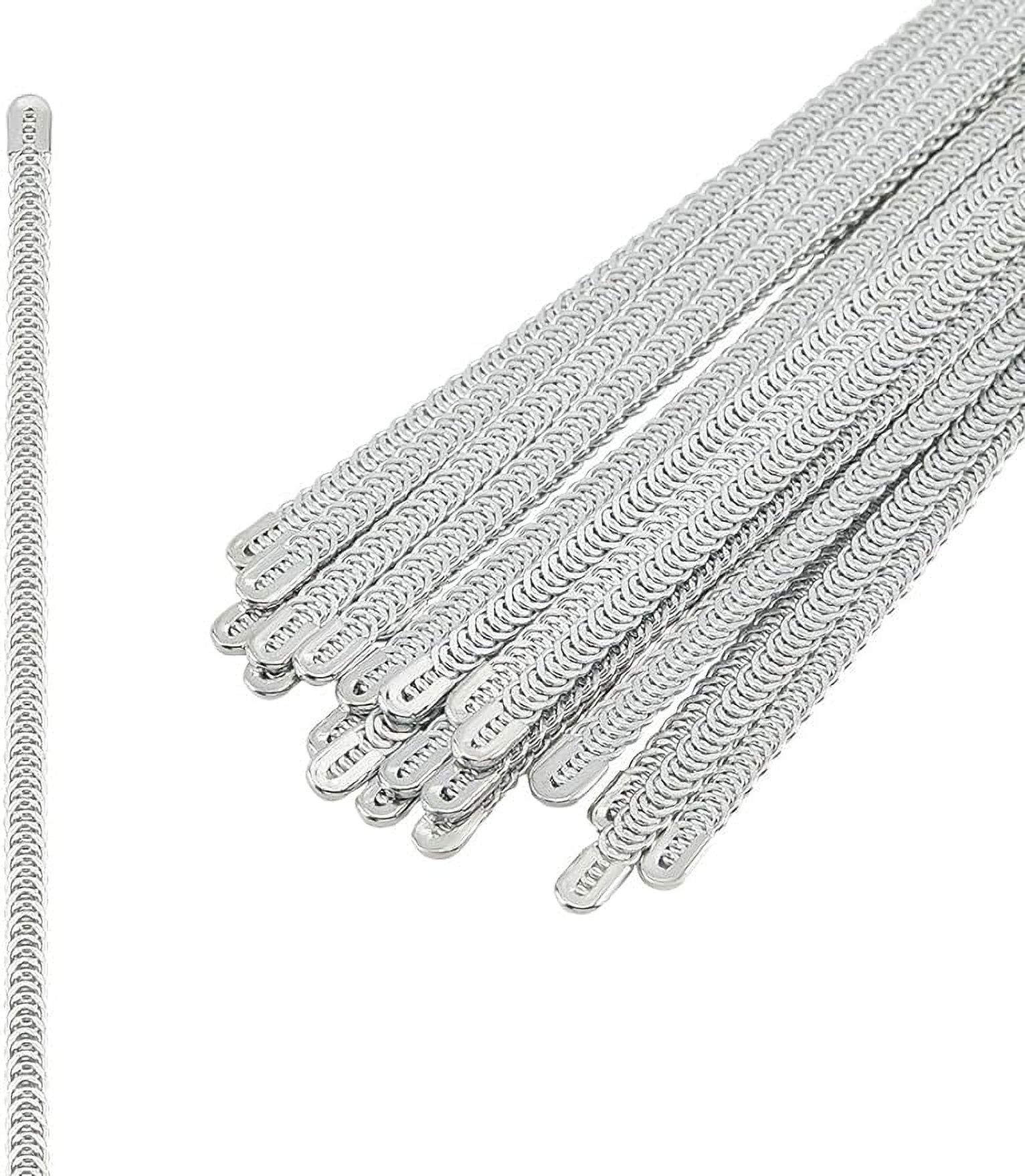 HAND Metal Spiral Boning For Corsets - 4 Pieces, 10mm Width, 25cm Length, Silver - View #3