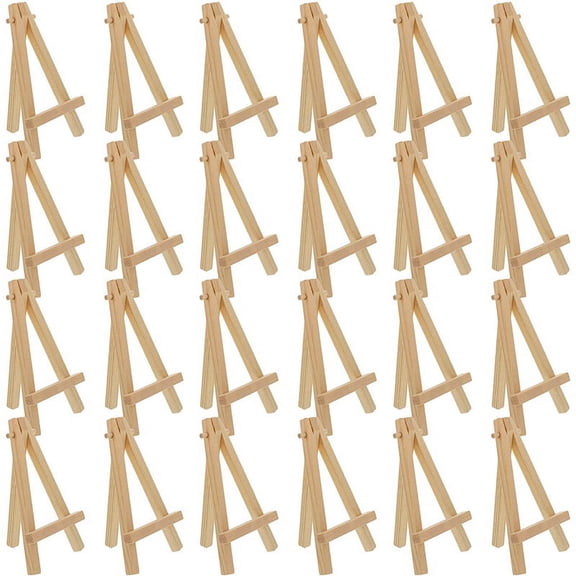 24Pcs 12.7cm Mini Wooden , Easels, Table Top Stands