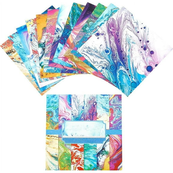 24Pcs 12 Styles Patterned Scrapbook Paper Pad 5.98x5.98inch Vintage Scene Decorative Decoupage Paper Journaling Background Supplies