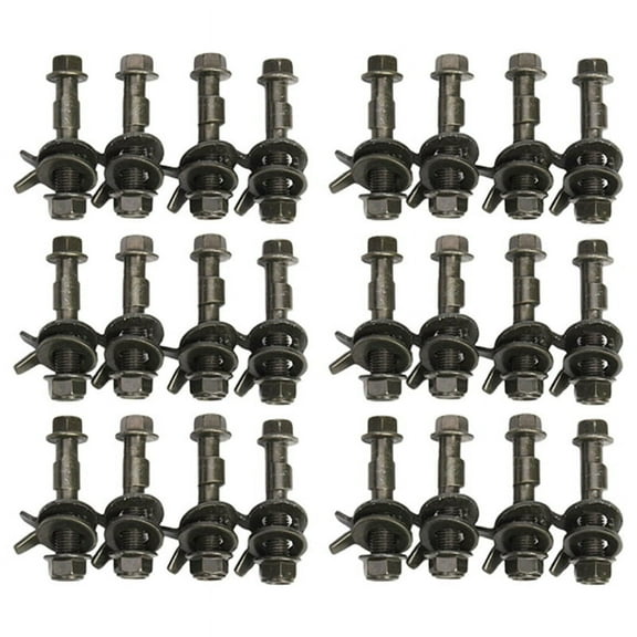 24Pcs 14Mm Steel Car Four Wheel Alignment Adjustable Camber Bolts 10.9 Intensity,24 x Screw, Green