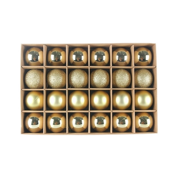 24Pcs 2.36 inch Bright & Matte Christmas Ball Ornaments, Multi-Color Hanging Decor, Festive Baubles for Xmas Tree Decoration