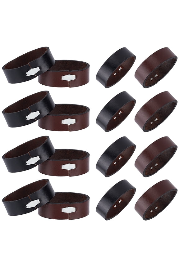 24Pcs 2 Colors Belt Leather Loop Keepers 1.2inch Loops Leather Keeper Ring End Strap Cowhide Retainer Tool Belt Replacement Fit for DIY Craft