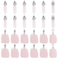 thumbnail image 1 of 24Pcs 2 Styles Natural Rose Quartz Pendants with Stainless Steel Snap On Bails Faceted Bullet Gemstone Pendant Quartz, 1 of 8
