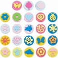 thumbnail image 1 of 24Pcs 24 Styles Eva Painting Sponges Paint Stamper Kit 4CM Double Side Assorted Shapes Animals Flower Heart Snowflake Foam Art Drawing Tool Sponge Stampers, 1 of 4
