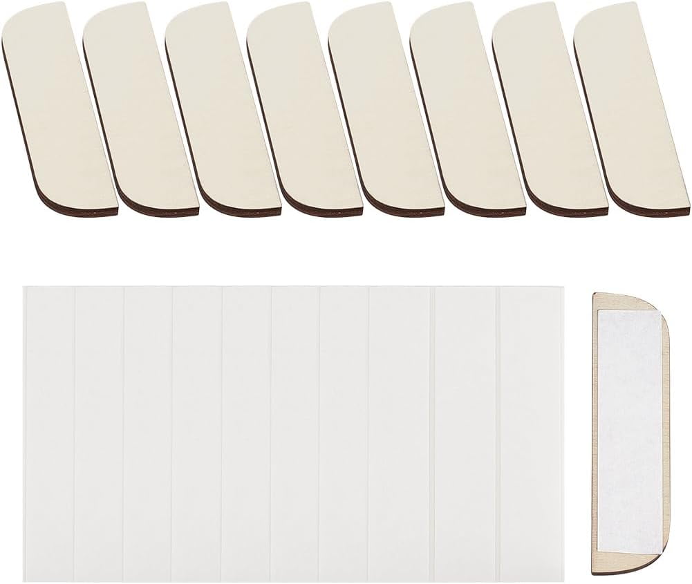 24Pcs 3.5 Inch Hinge Repair Kit Wooden Hinge Filler Plate Wooden Plate Door Hole Cover Hinge