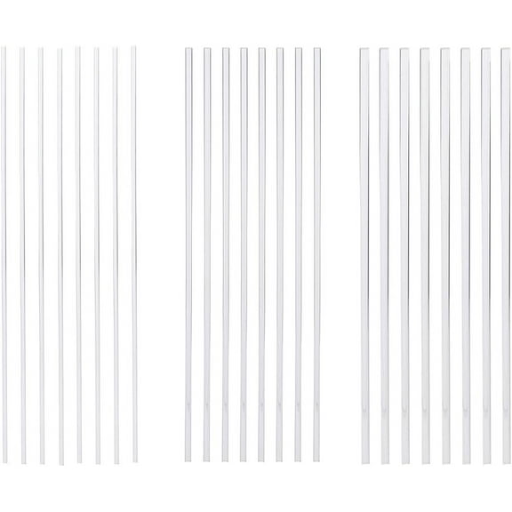 24Pcs 3 Sizes Bar Acrylic Support Rods for DIY Crafts Transparent Clear Round Dowel Sticks for Stacking