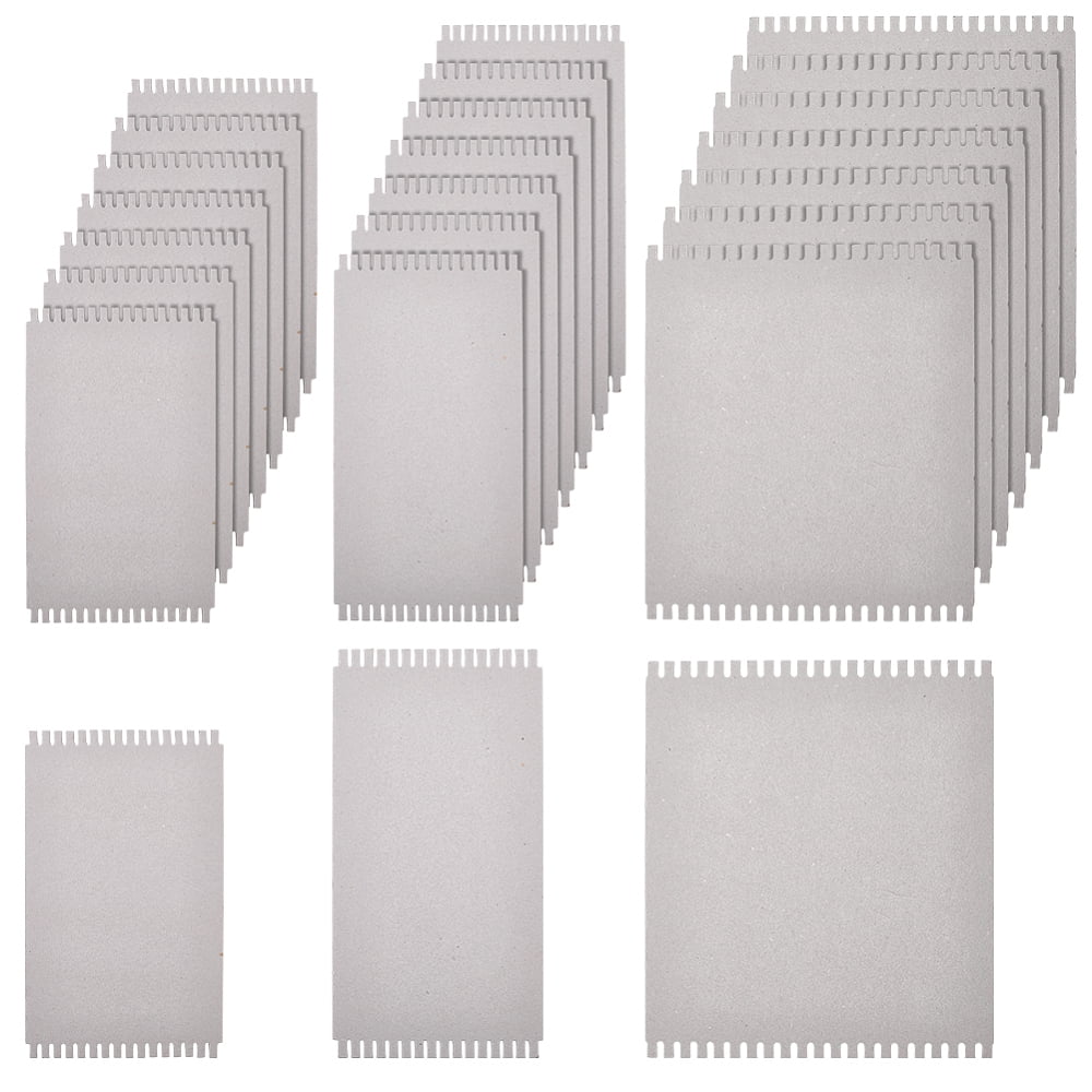 24Pcs 3 Styles Cardboard Weaving Looms Weaving Auxiliary Boards Knitting Tools Rectangle Gray 25 -33x15 -25x0.2cm 8pcs/style