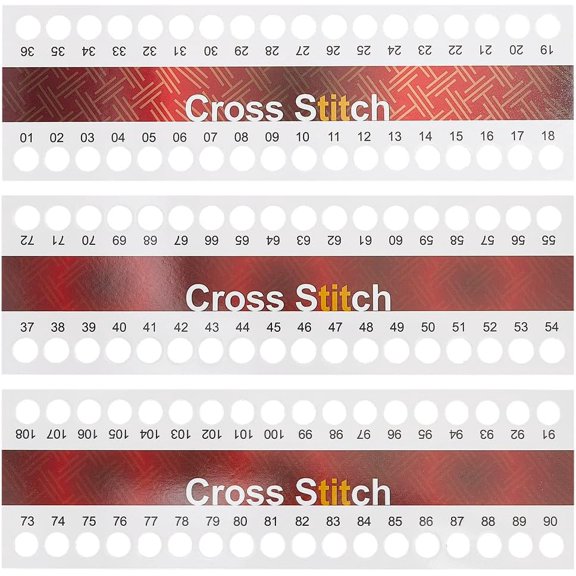 24Pcs 3 Styles Paper Embroidery Thread Organizer stitch Threading Board Rectangle White 270x85x0.5mm 8pcs/style for DIY
