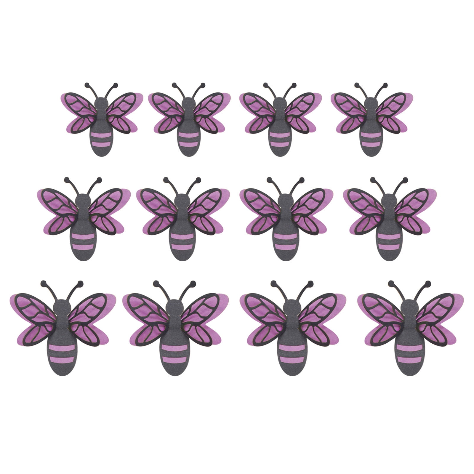 24Pcs 3D Bee Stickers Bee Decor Removable Mural Decals Honey Bee Clings