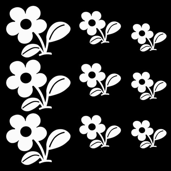 24Pcs 3Size Flowers Acrylic Mirror Wall Stickers Removable Mirror Floral DIY Wall Decor Self-Adhesive 3D Silver Mirror Wall Art Decals Murals for Living Room Home Background Decorations Silver